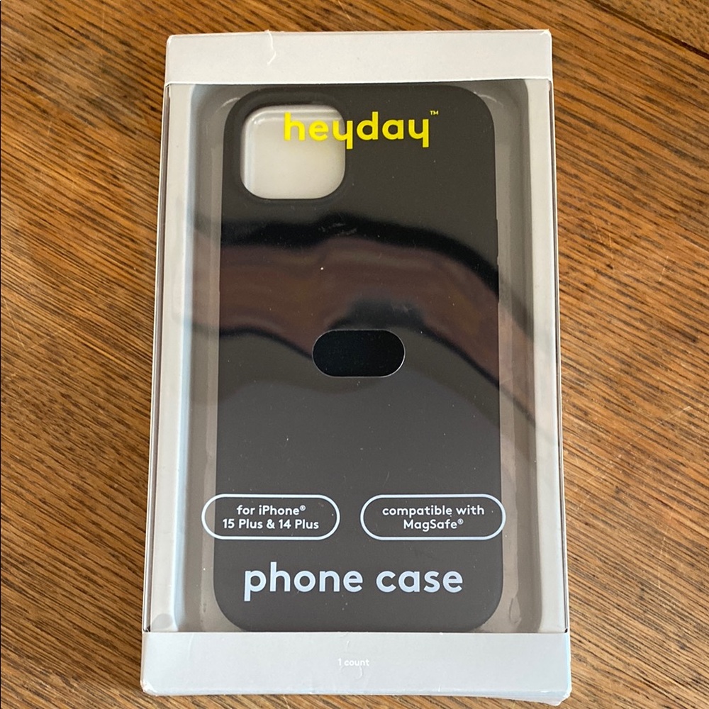 Heyday black phone case for iPhone 15 plus & 14 plus